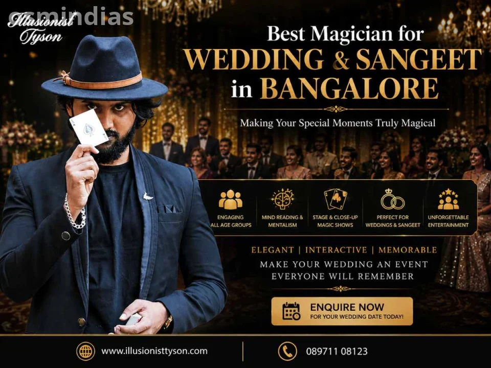 Hire Magician for Wedding & Sangeet in Bangalore – Pradeep Tyson