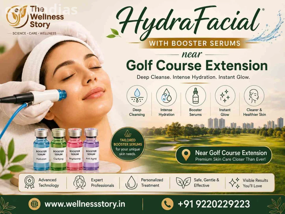 Advanced HydraFacial with Booster Serums near Golf Course Extension | Wellness Story