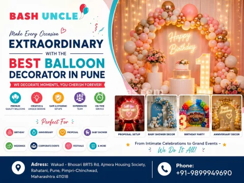 Best Balloon Decorator in Pune | Creative Balloon Decoration by Bash Uncle
